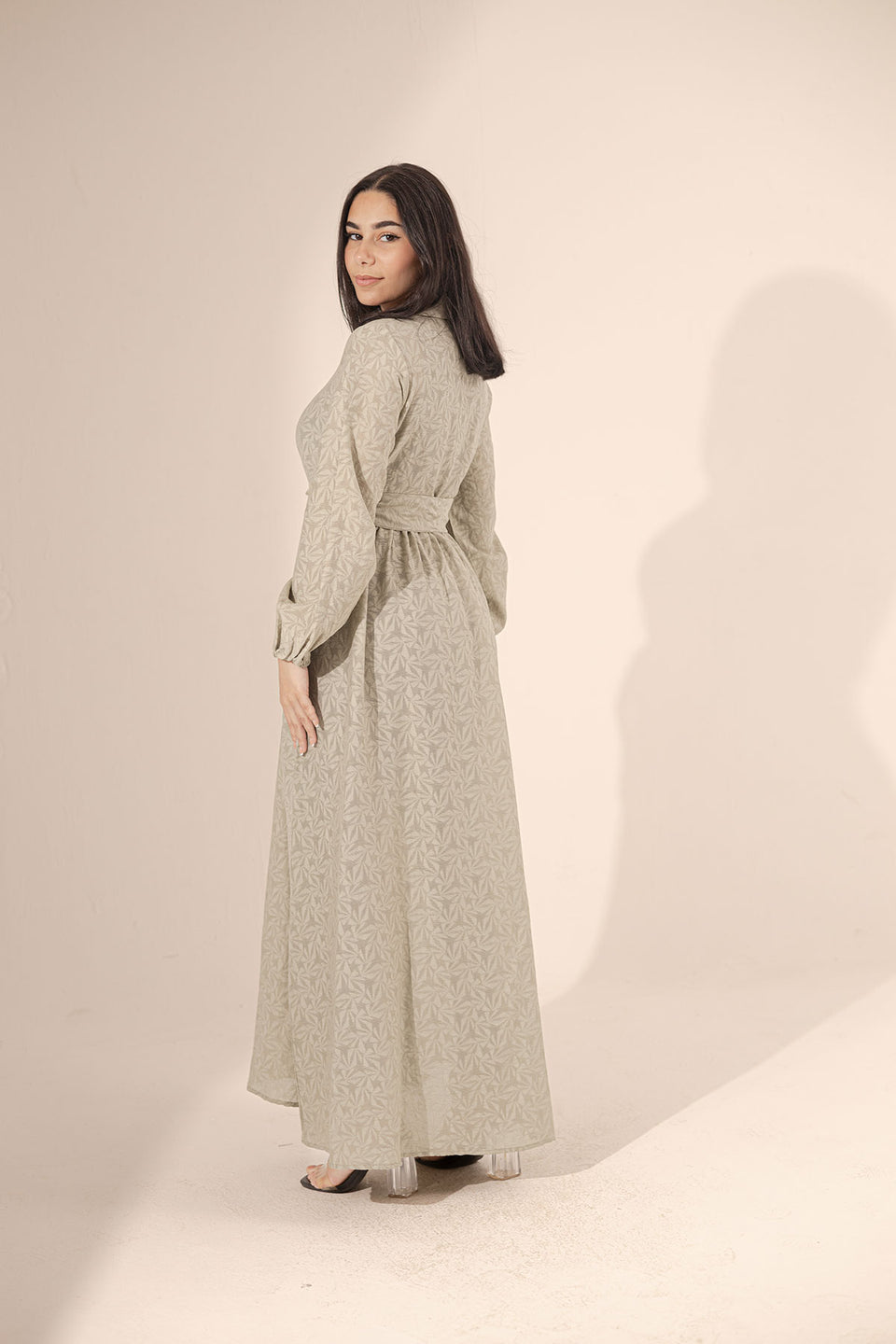 Olive Flory Patterned Dress