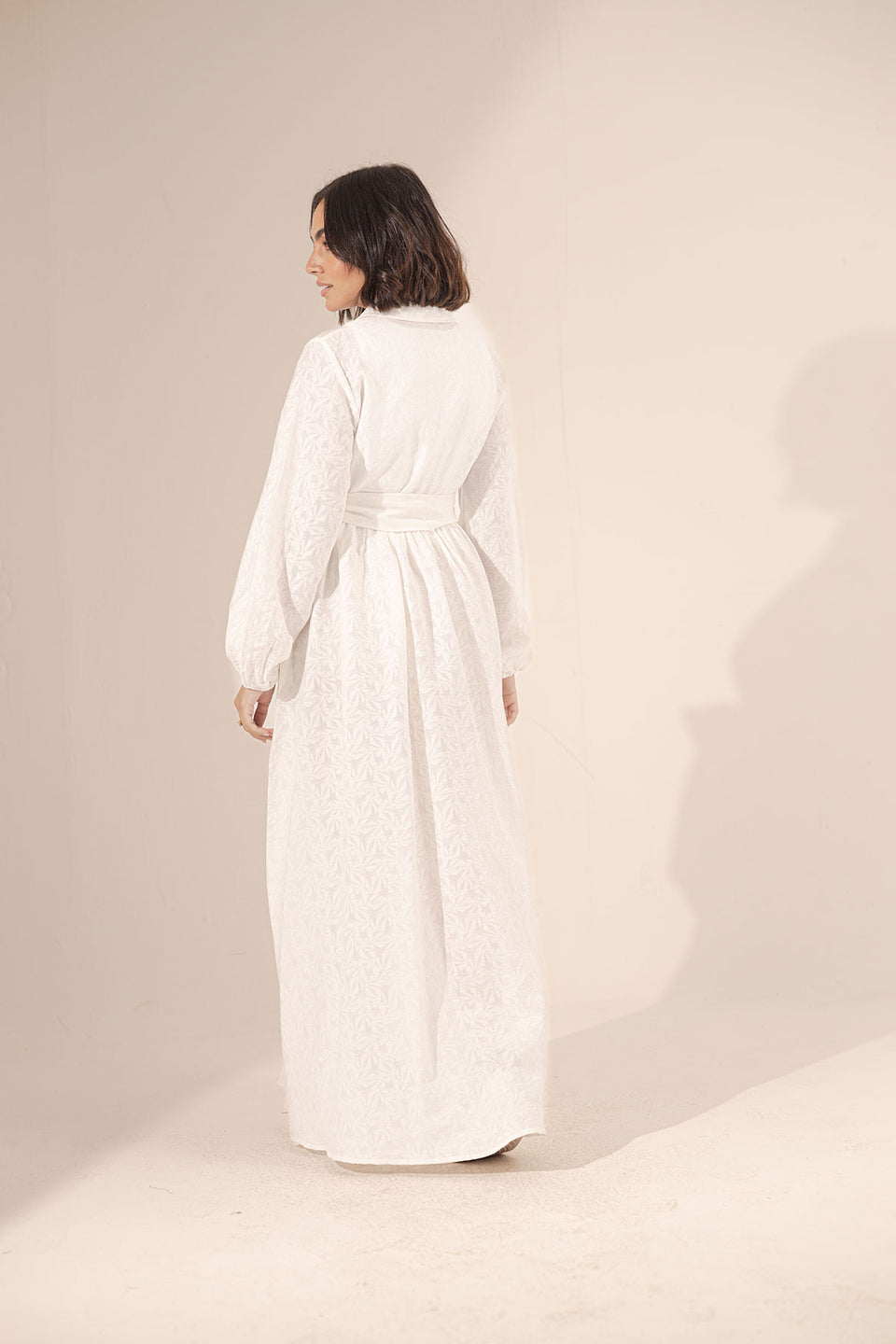 White Flory Patterned Dress