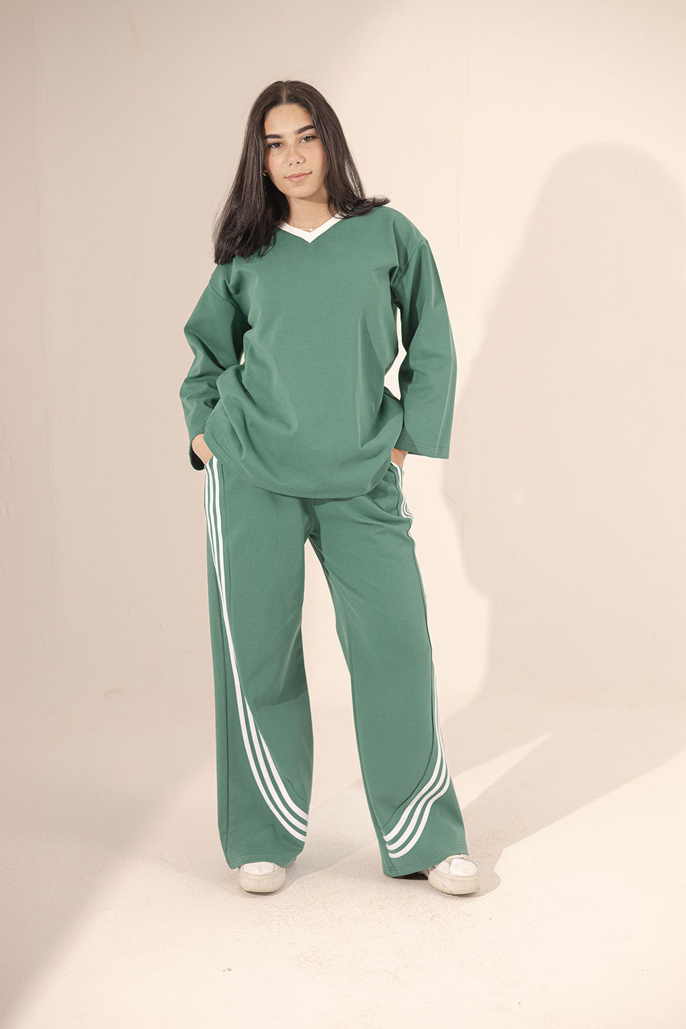 Green Lines Cotton Set