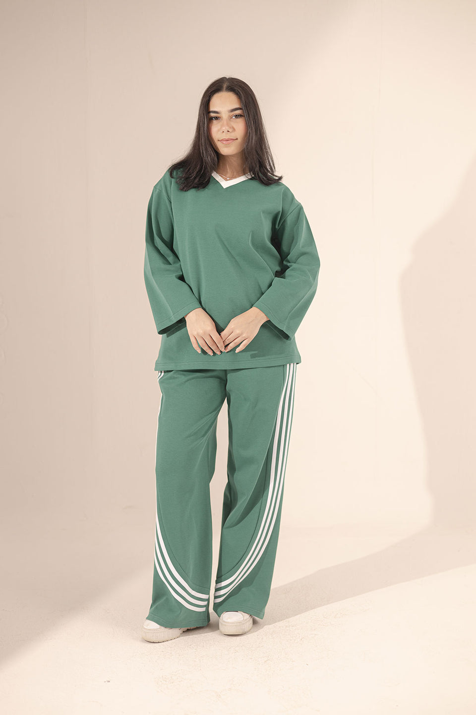Green Lines Cotton Set