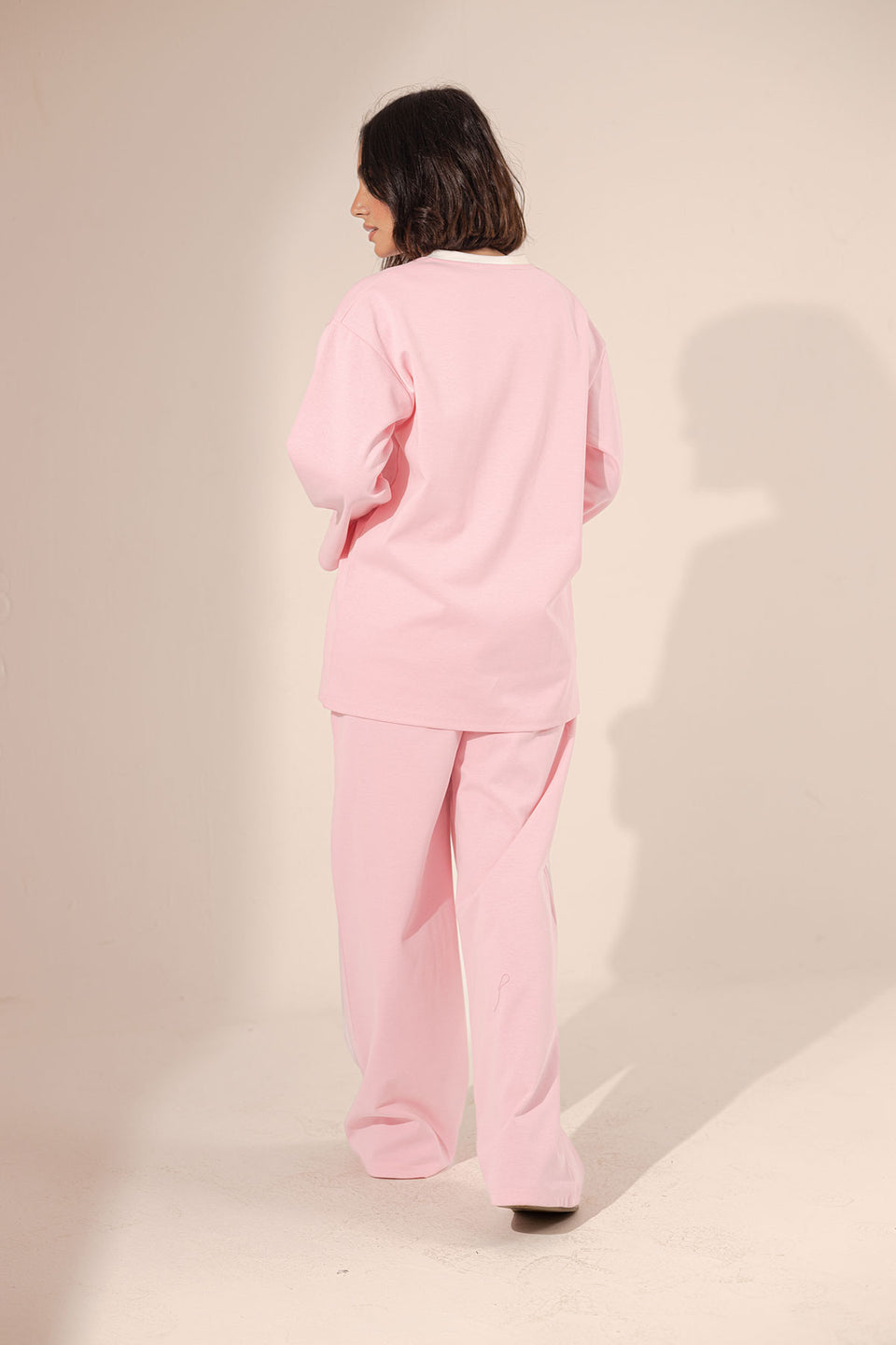 Pink Lines Cotton Set