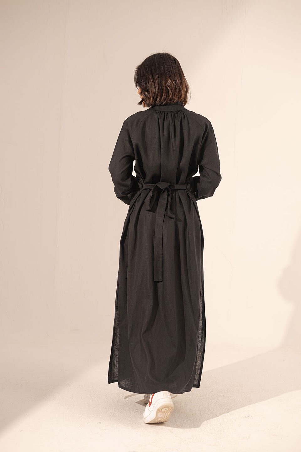 Black Summer Linen Dress
