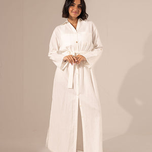 White Summer Linen Dress