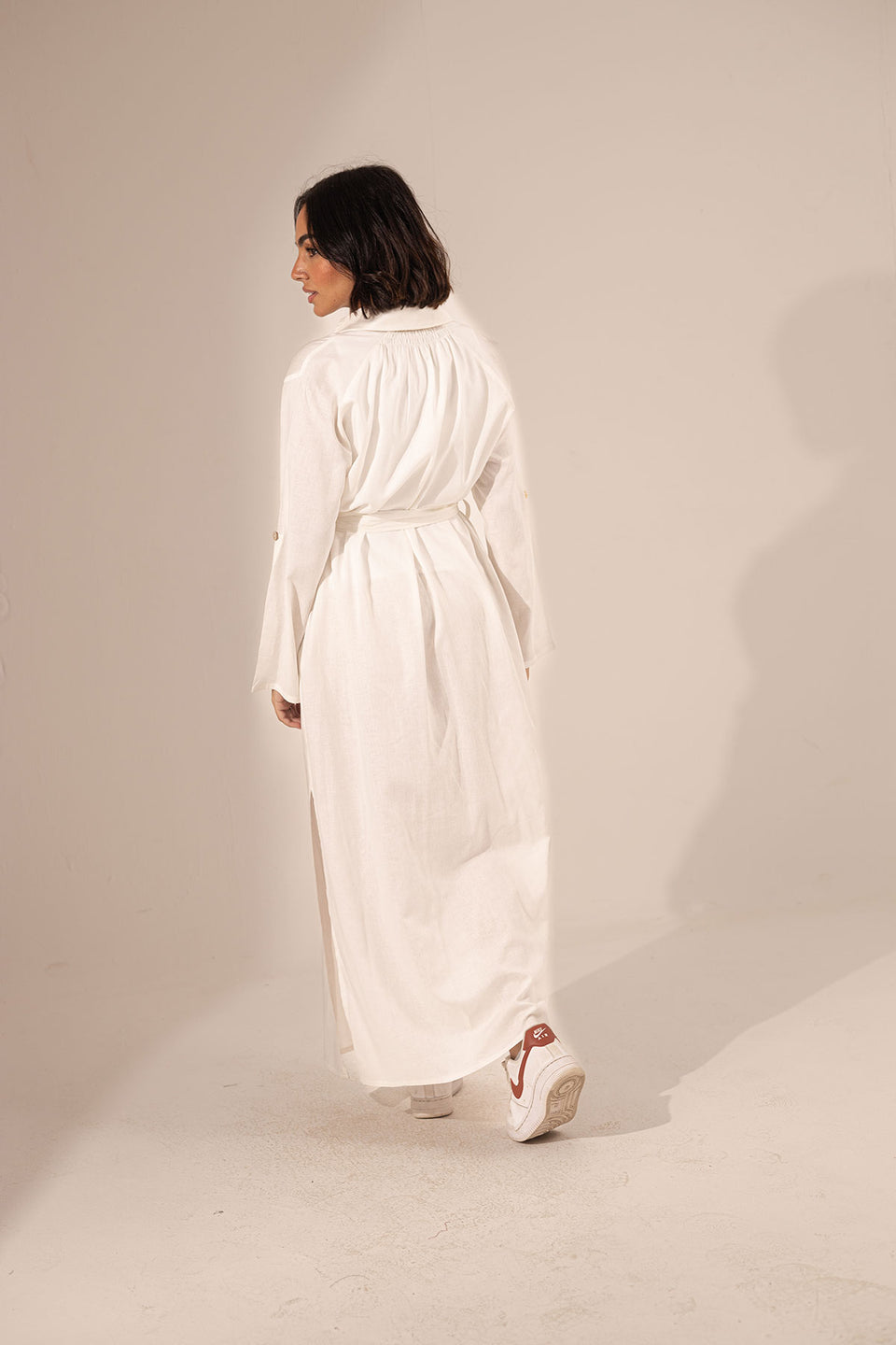 White Summer Linen Dress