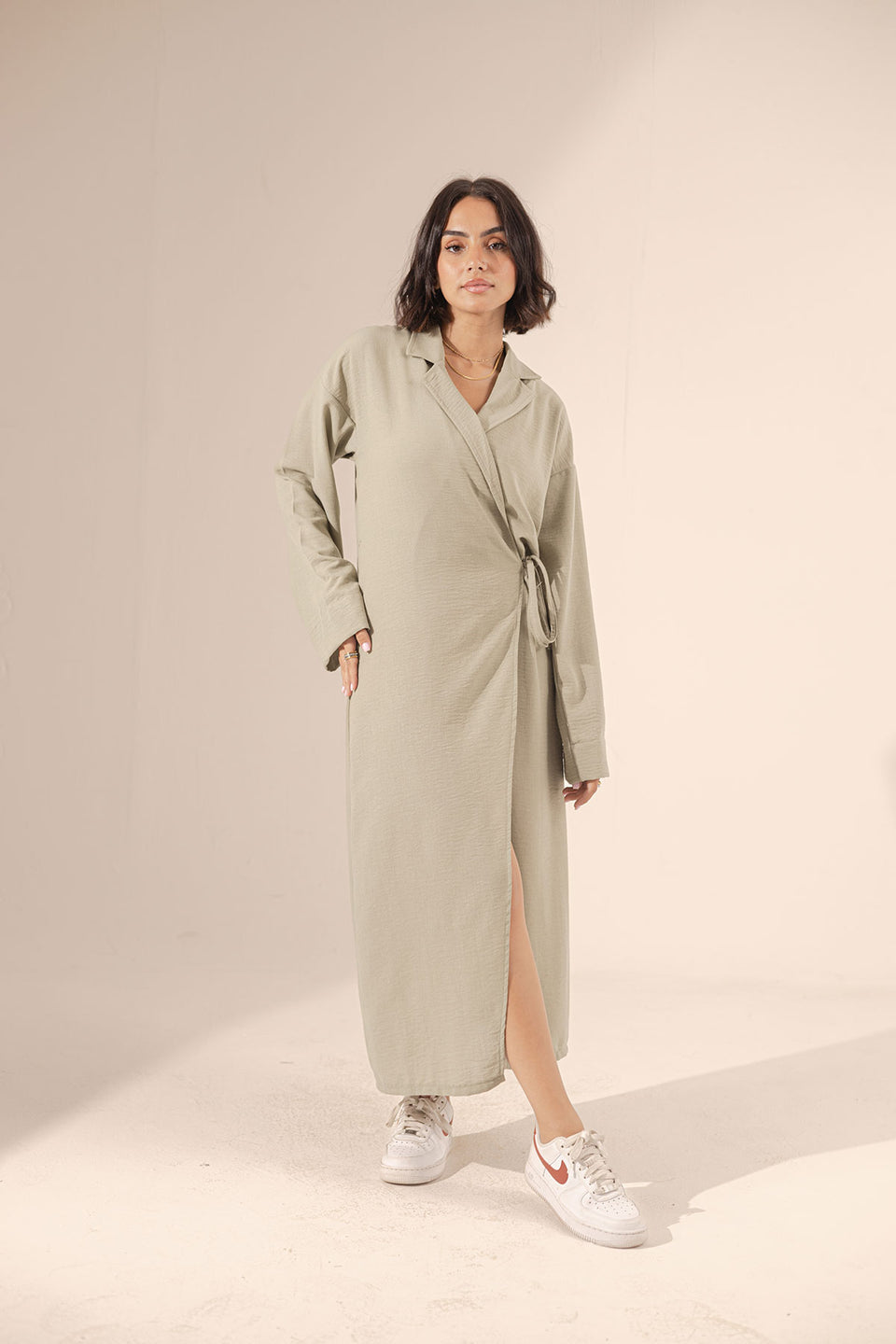 Bestag Wrap Linen Summer Dress