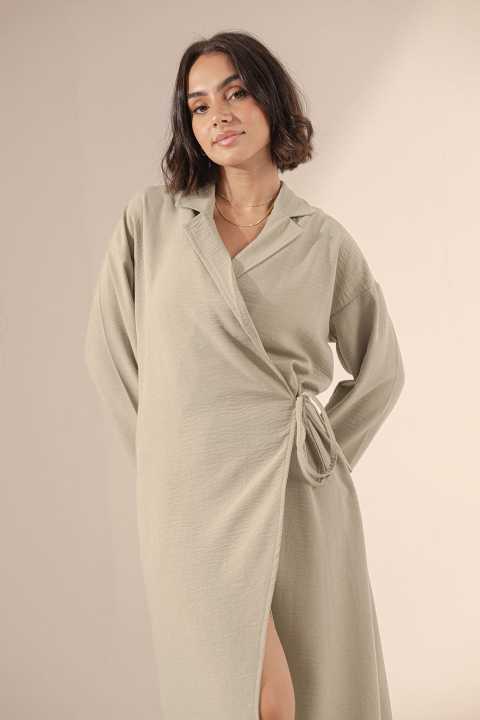 Bestag Wrap Linen Summer Dress