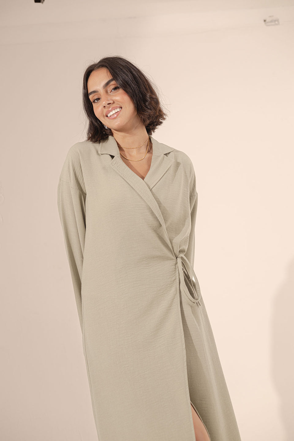 Bestag Wrap Linen Summer Dress