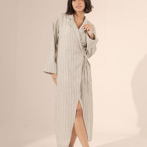 Bestag Wrap Striped Summer Dress