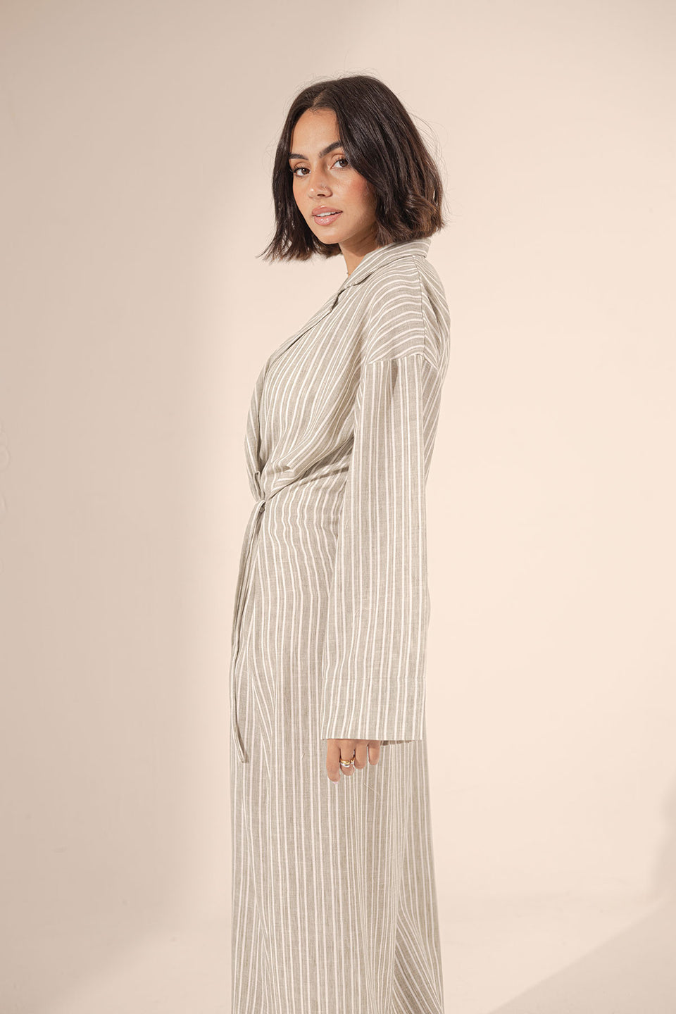 Bestag Wrap Striped Summer Dress