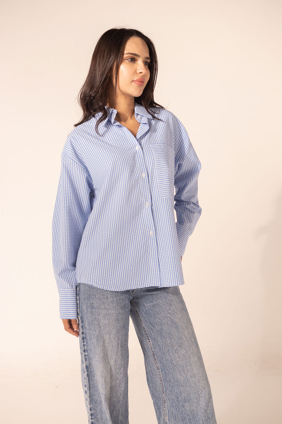 Blue Checkers Long Sleeves Shirt