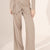 Coffe Srtiped Linen Pants