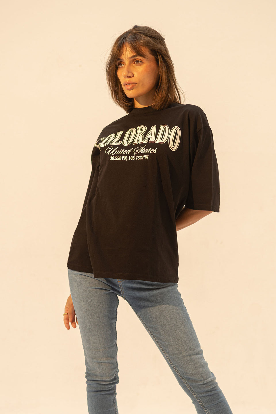 Black Printed Oversize T-Shirt