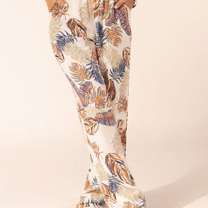 White Summer Patterned Pants