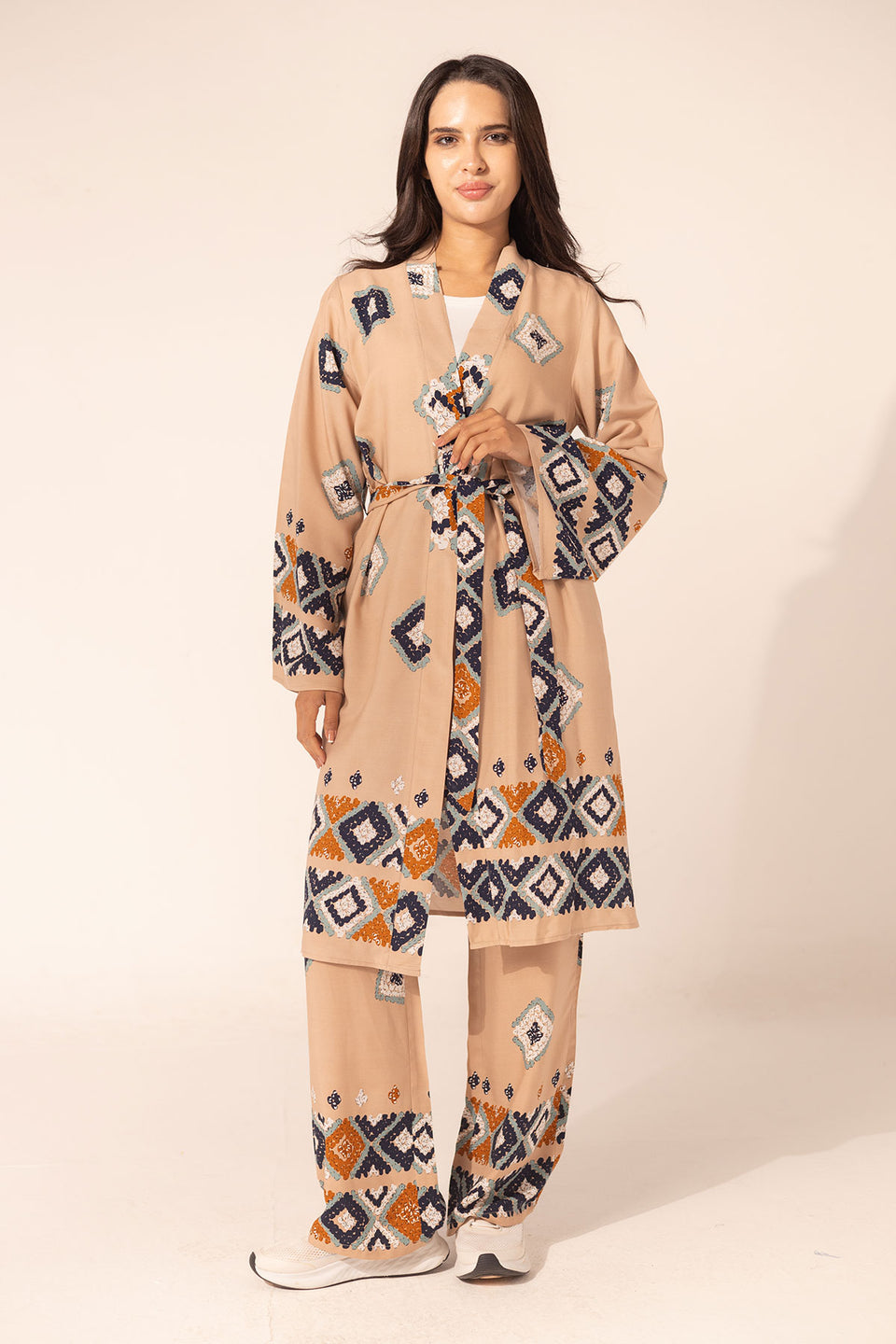 Beige Summer Patterned Set