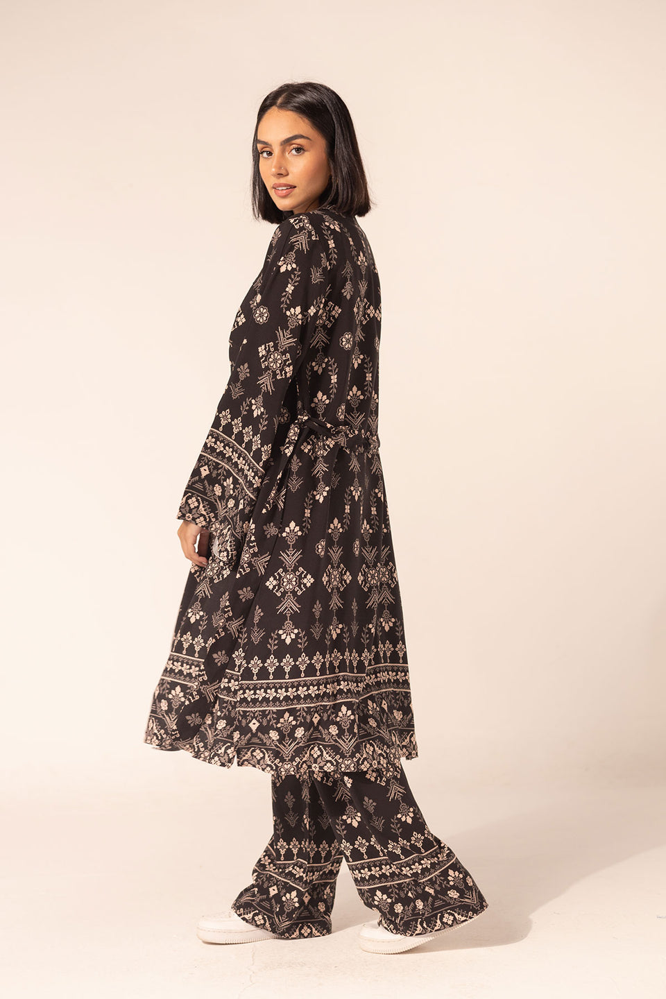 Black Summer Patterned Set