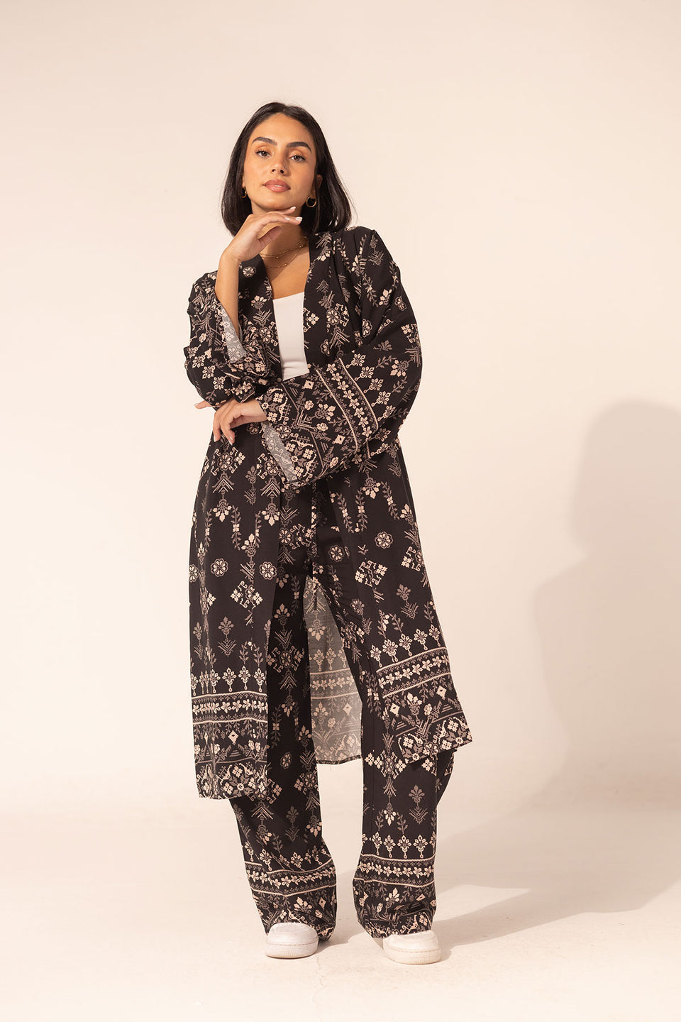 Black Summer Patterned Set