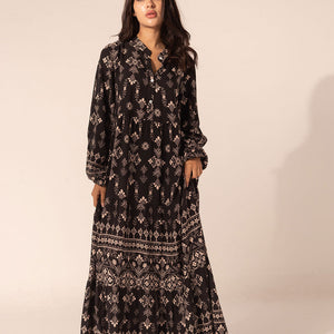 Black Summer Patterned Dress