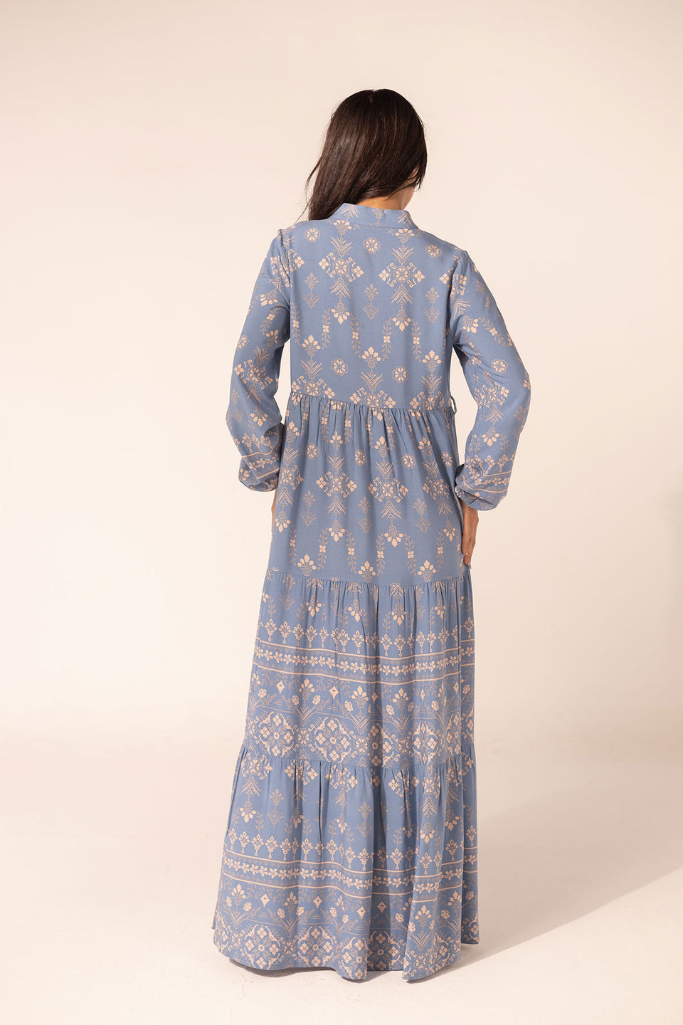 Blue Summer Patterned Dress