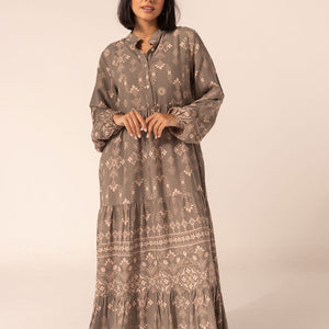 Olive Summer Patterned Dress