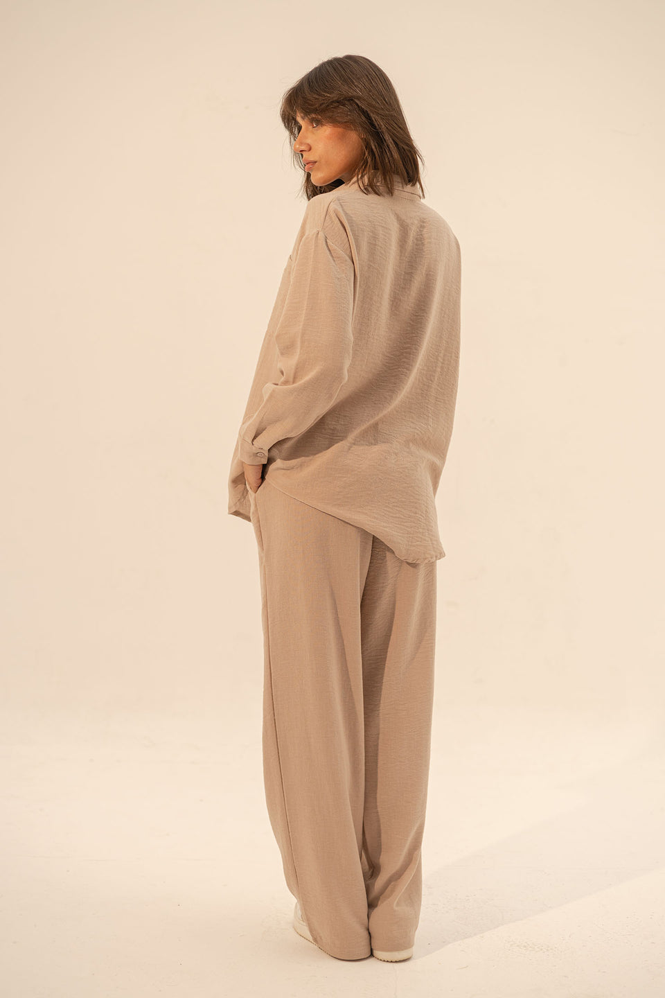 Coffe Linen Summer Comfort Shirt