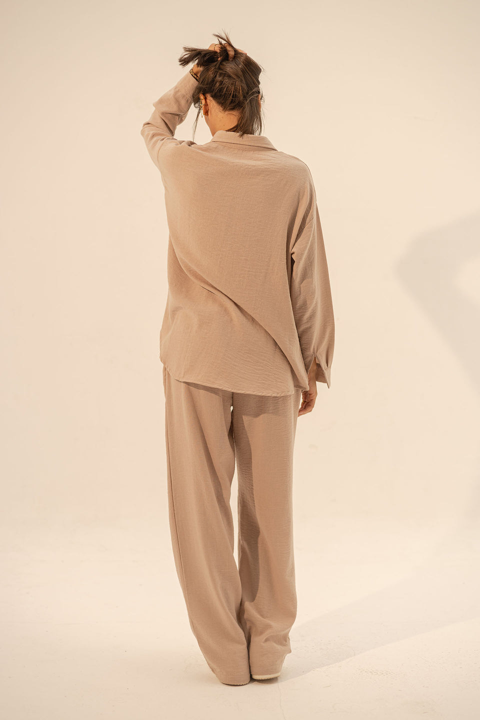 Coffe Linen Summer Comfort Shirt