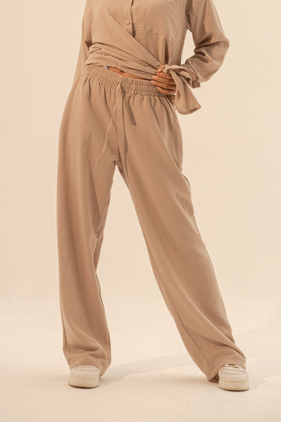 Coffe Linen Summer Comfort Pants
