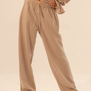 Coffe Linen Summer Comfort Pants