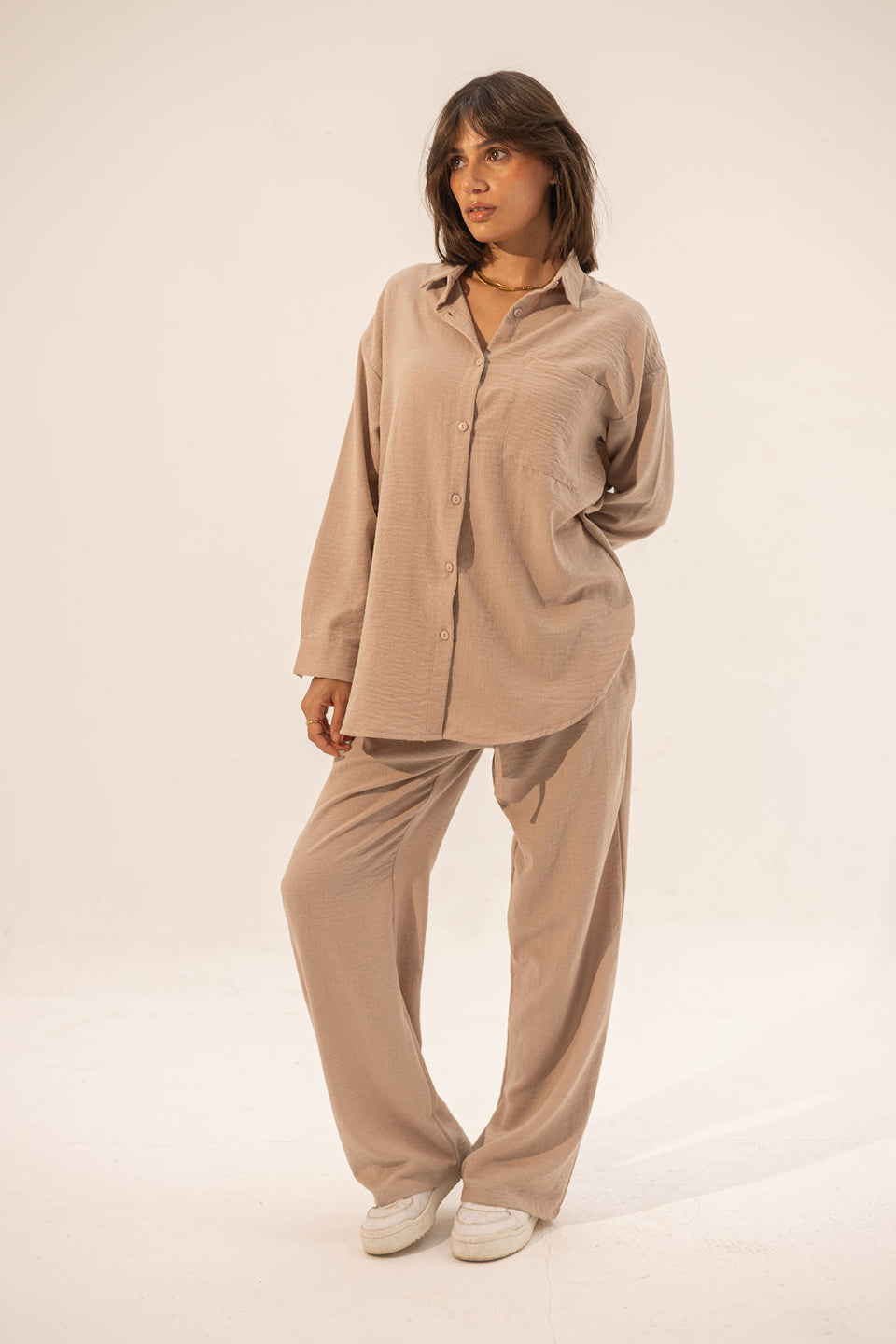 Coffe Linen Summer Comfort Pants