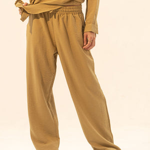 Olive Linen Summer Comfort Pants