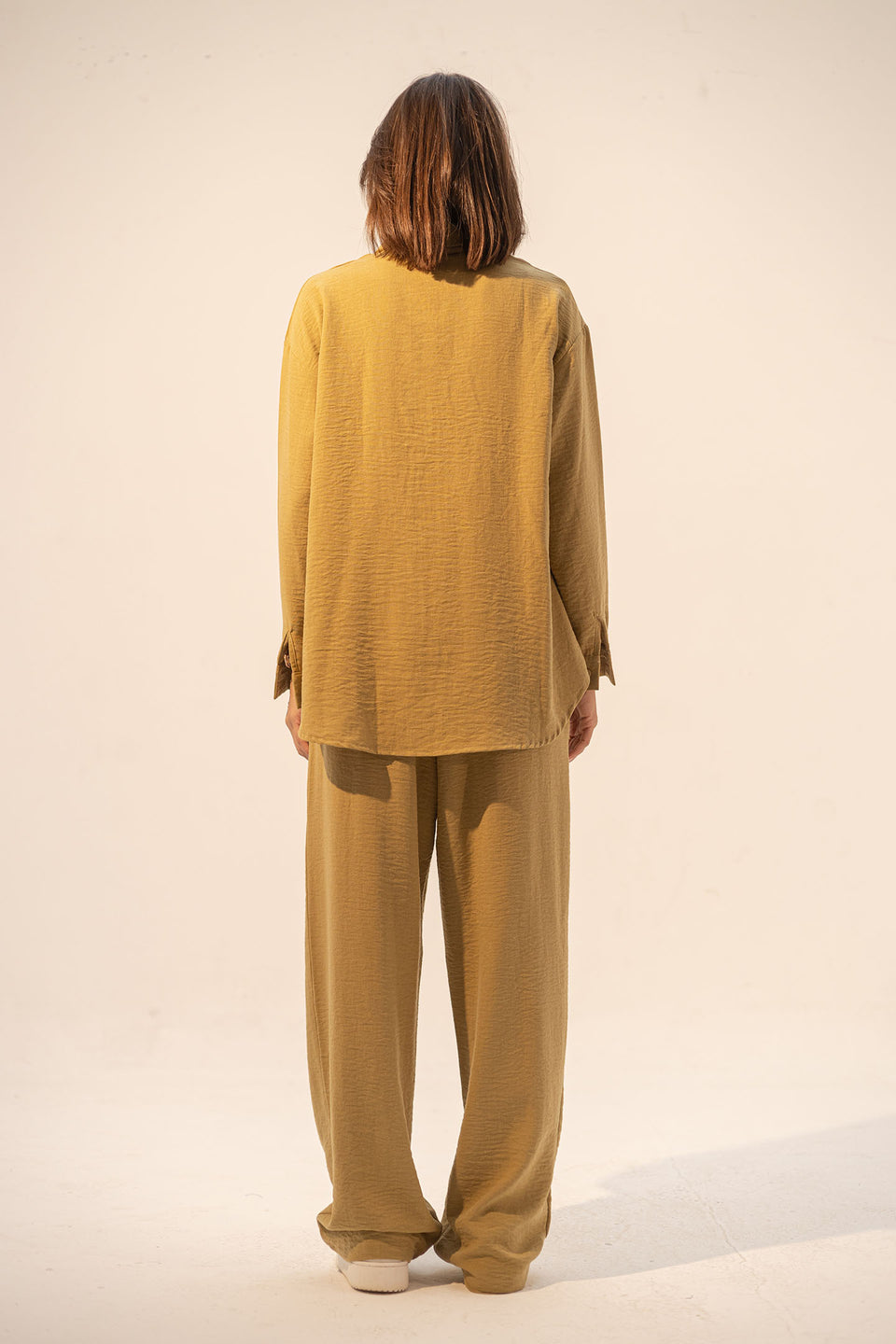 Olive Linen Summer Comfort Pants