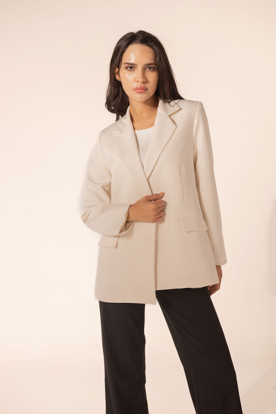 Beige Premium TR Tailored Blazer