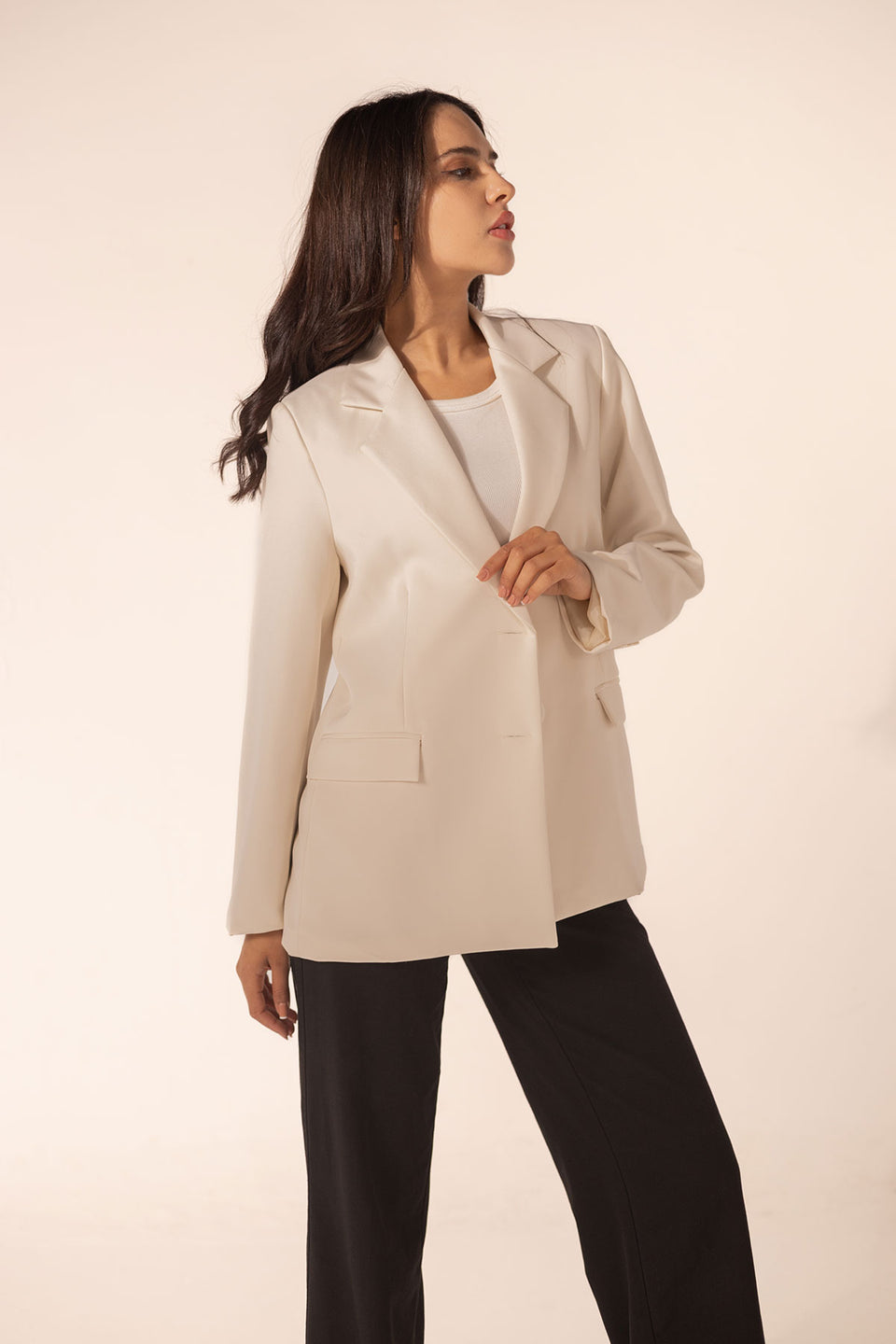 Beige Premium TR Tailored Blazer