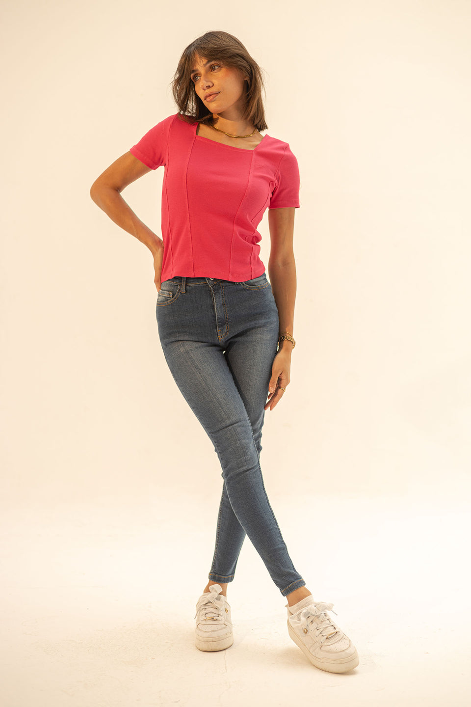 Navy High Rise Skinny Jeans