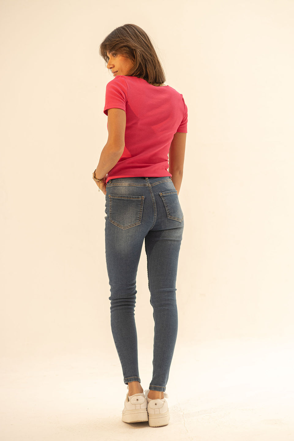 Navy High Rise Skinny Jeans