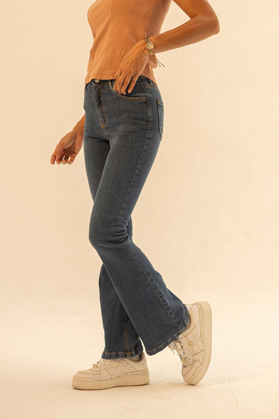 Dark Jeans High Rise Flared Jeans