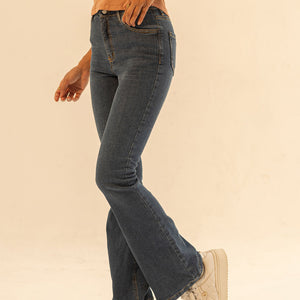 Dark Jeans High Rise Flared Jeans