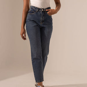Dark Jeans High-Waisted Mom Fit
