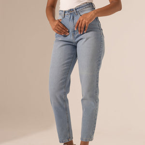Light Jeans High-Waisted Mom Fit
