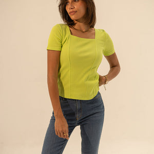 Lime Summer Ripped Basic