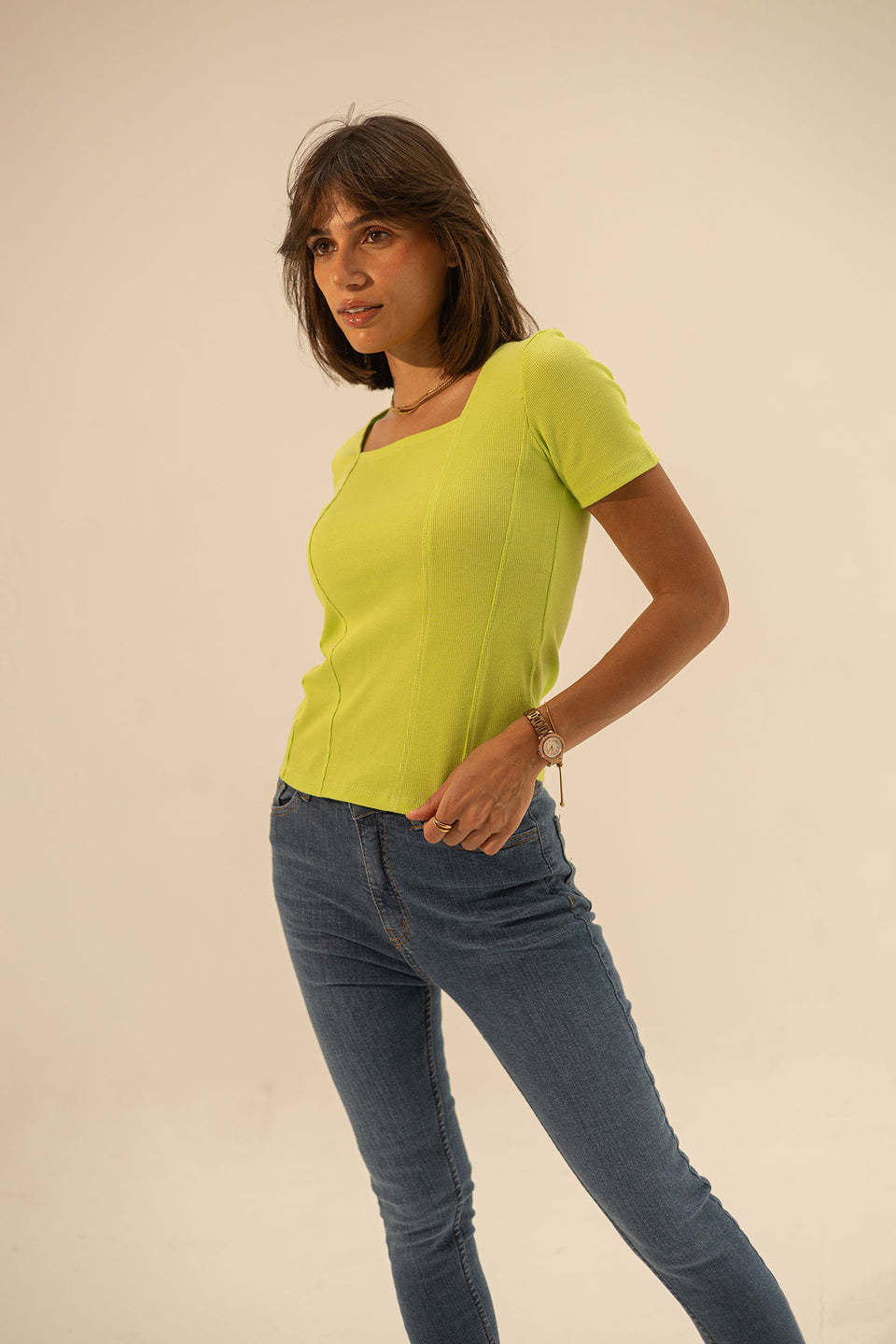 Lime Summer Ripped Basic