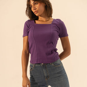 Purple Summer Ripped Basic