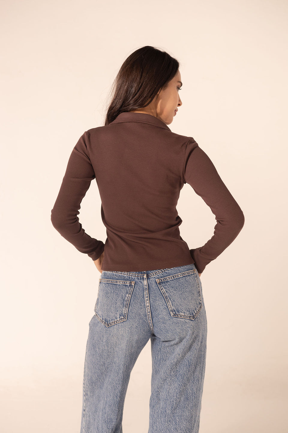 Brown Long Sleeves Basic