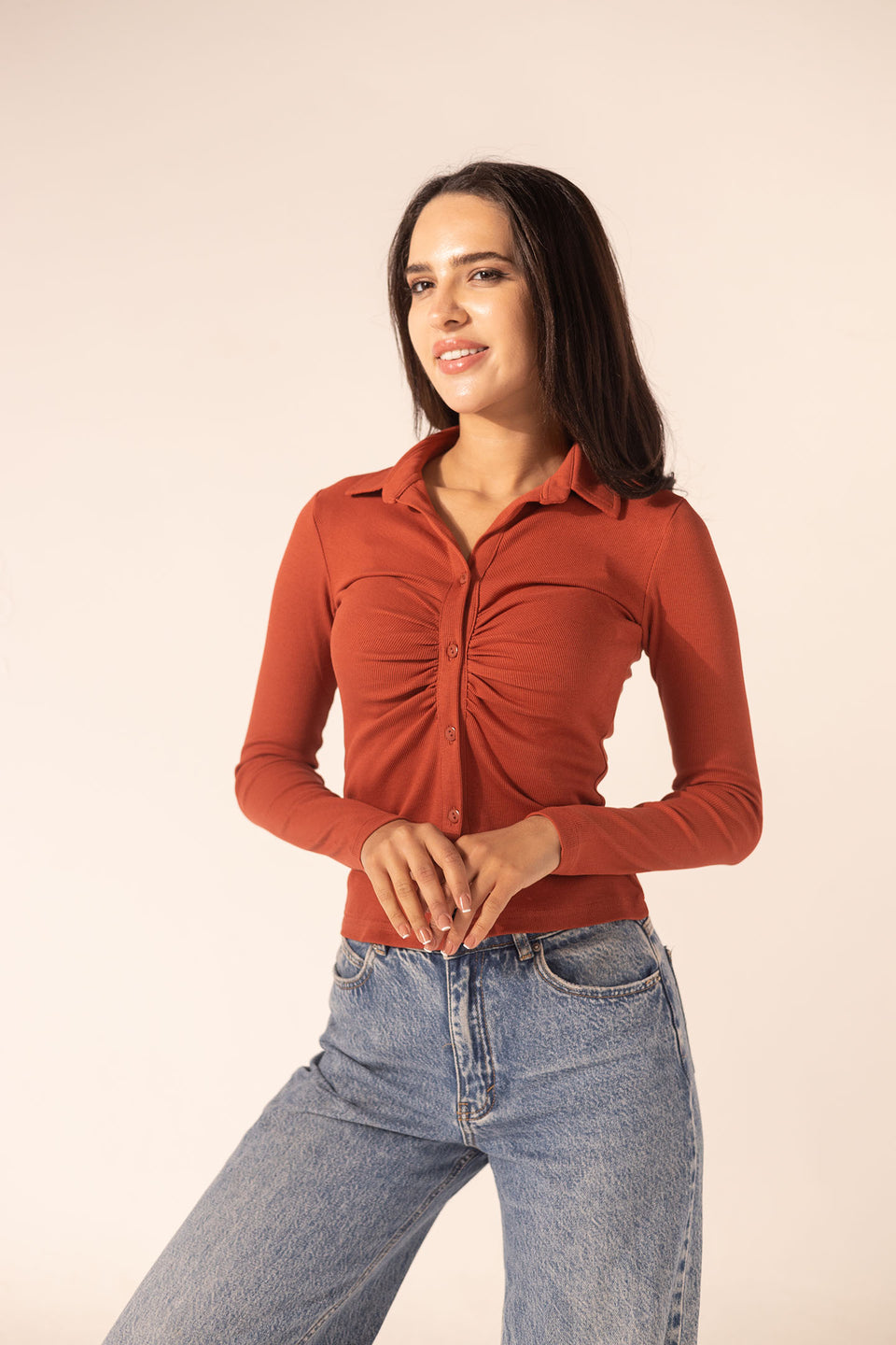 Orange Long Sleeves Basic