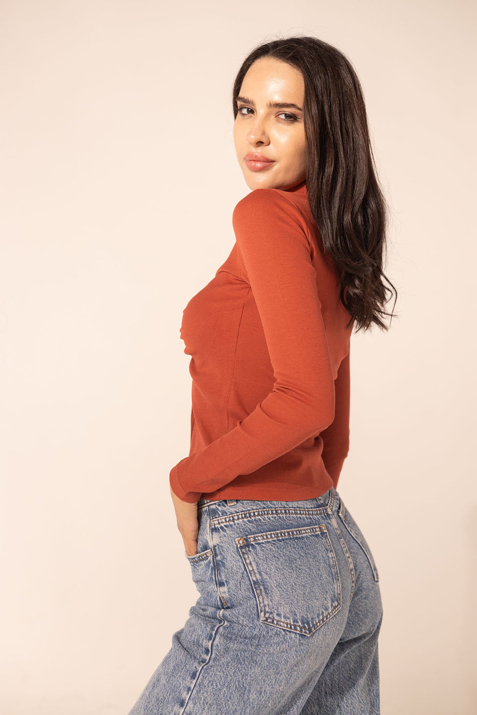 Orange Long Sleeves Basic