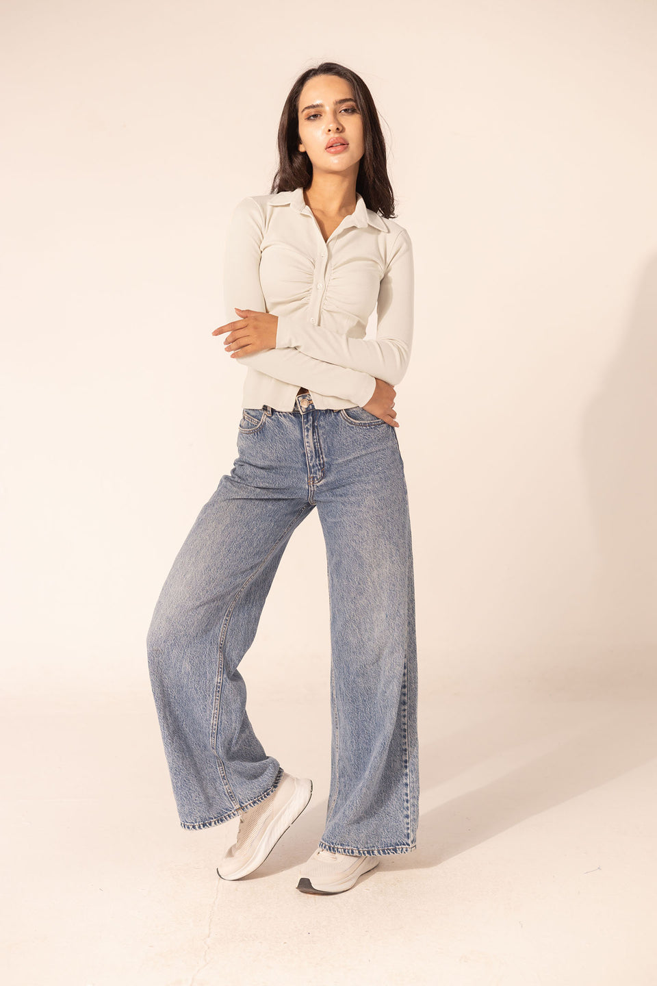White Long Sleeves Basic
