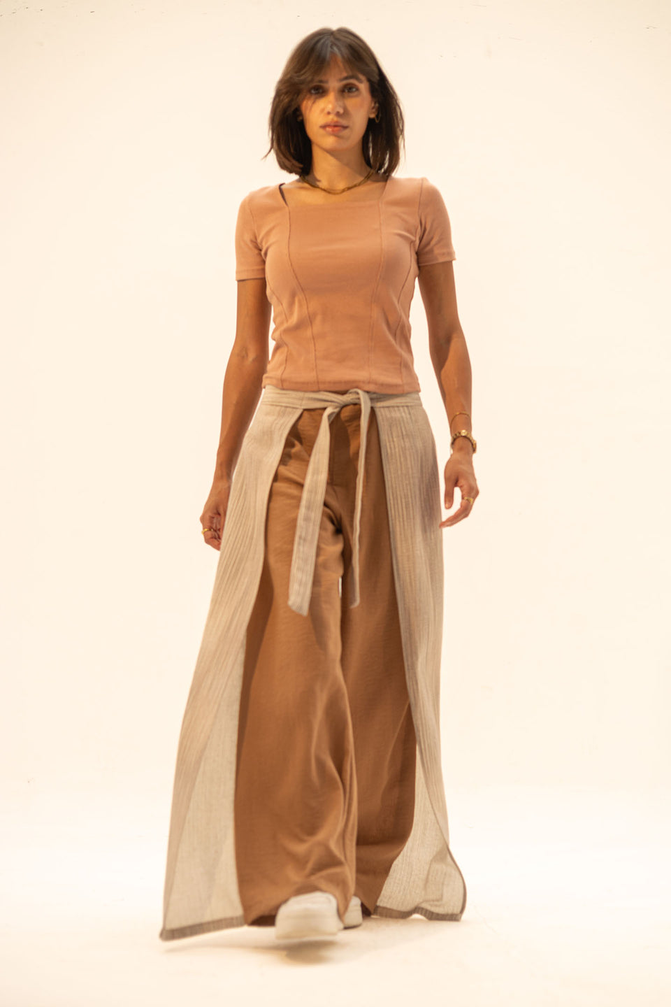 Brown Two Side Linen Pants