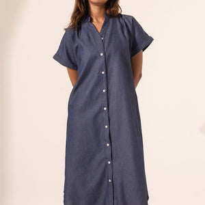 Navy Summer Comfort Long Shirt