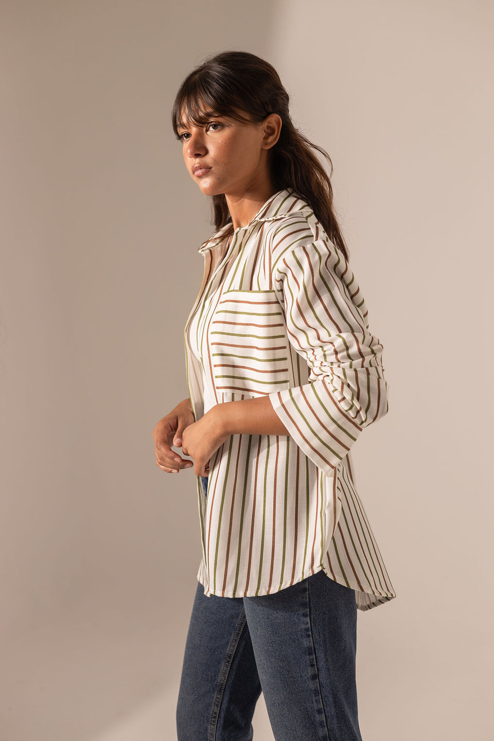 Colorful Striped Long Sleeve Shirt