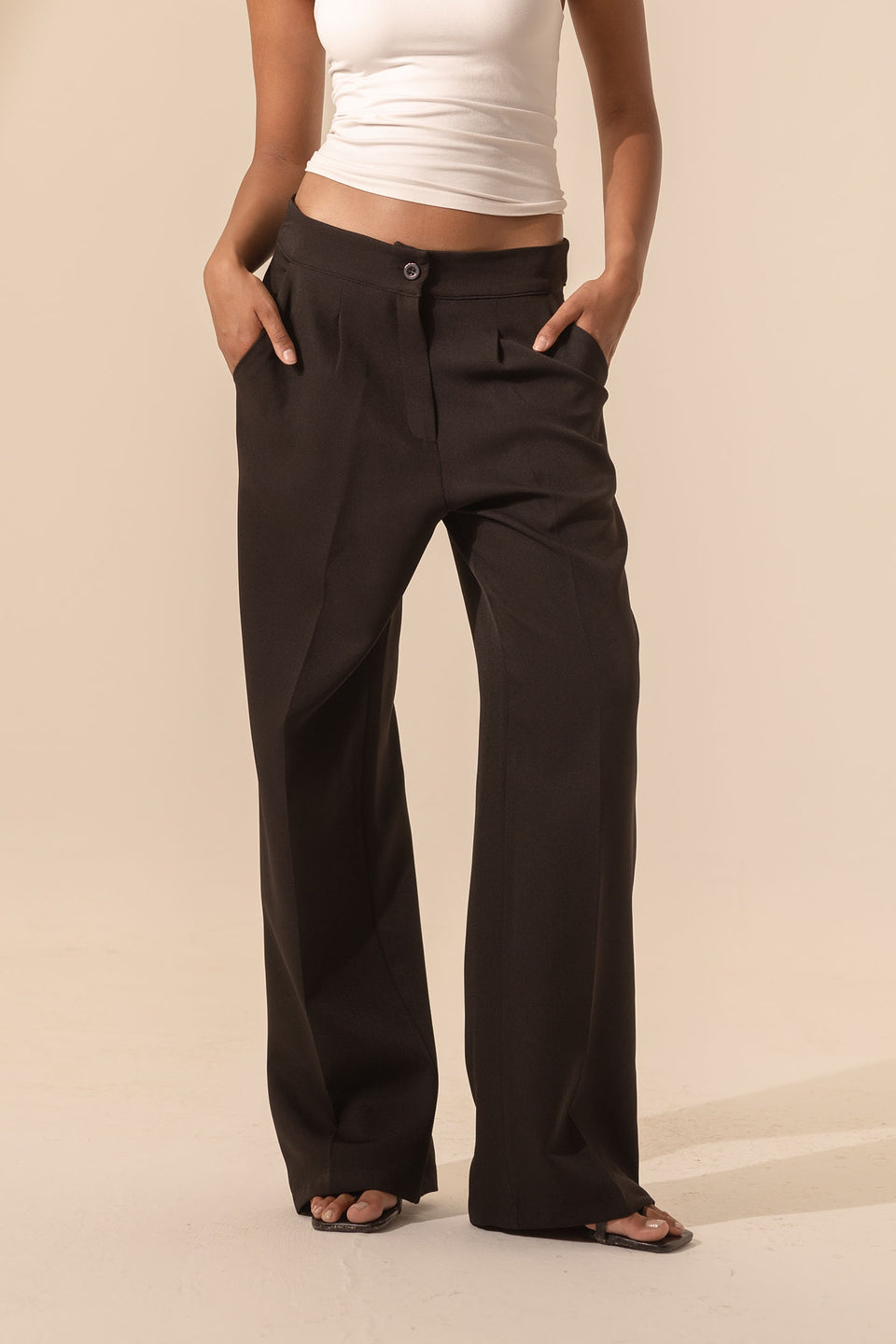 Black Formal Wide Leg Pants
