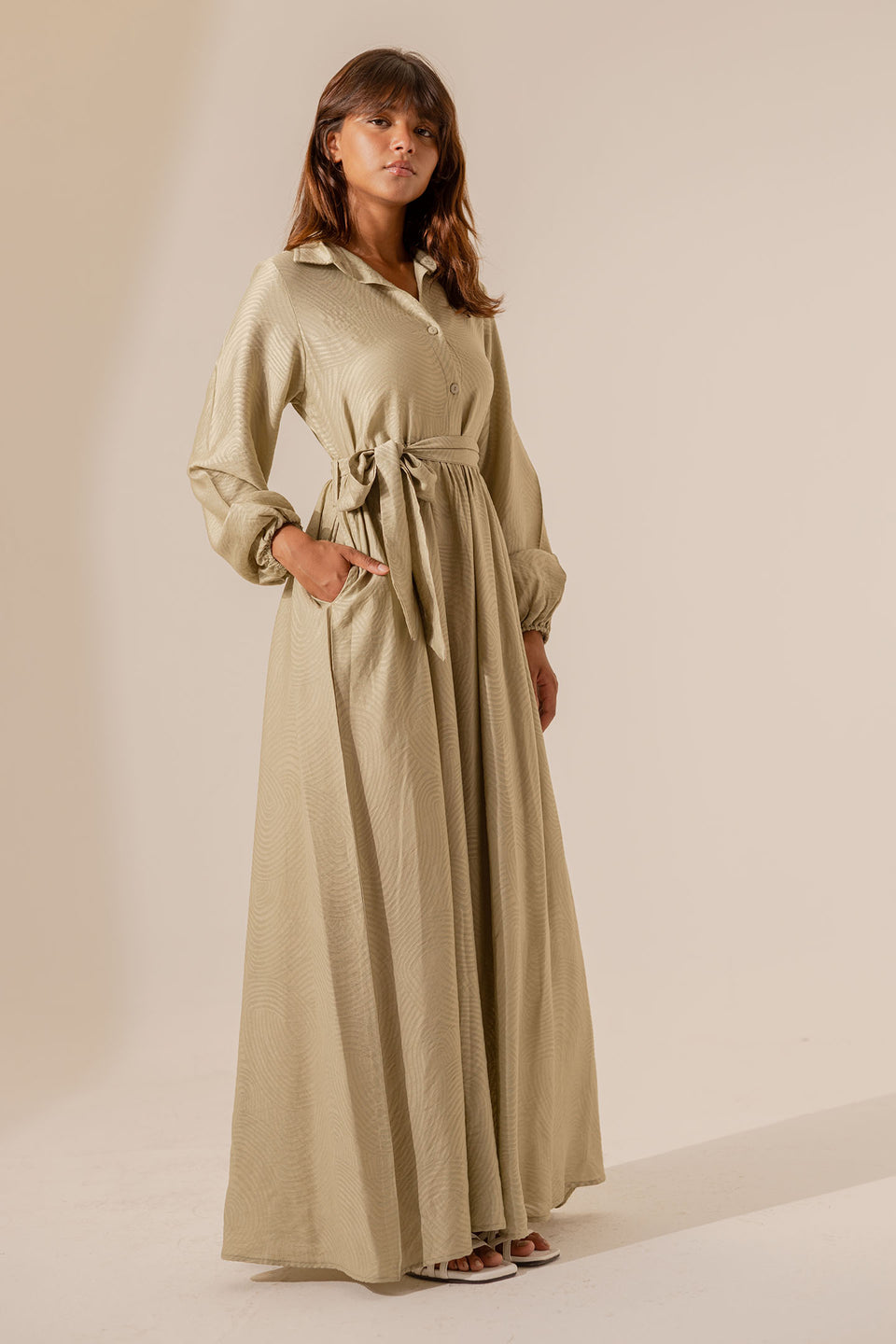 Bestag Collared Maxi Dress
